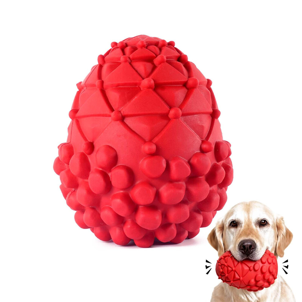 Fszmmjj Indestructible Pinecone Squeaky Dog Toys,Tough Natural Rubber Dog Chew Toy For Aggressive Chewers, Medium And Large Breeds Strong To