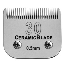 Detachable Pet Dog Grooming Clipper Ceramic Blade,Compatible with Andis Size 30 Cut Length 1/50"(0.5mm),Compatible with Oster A5,Wahl KM10 S