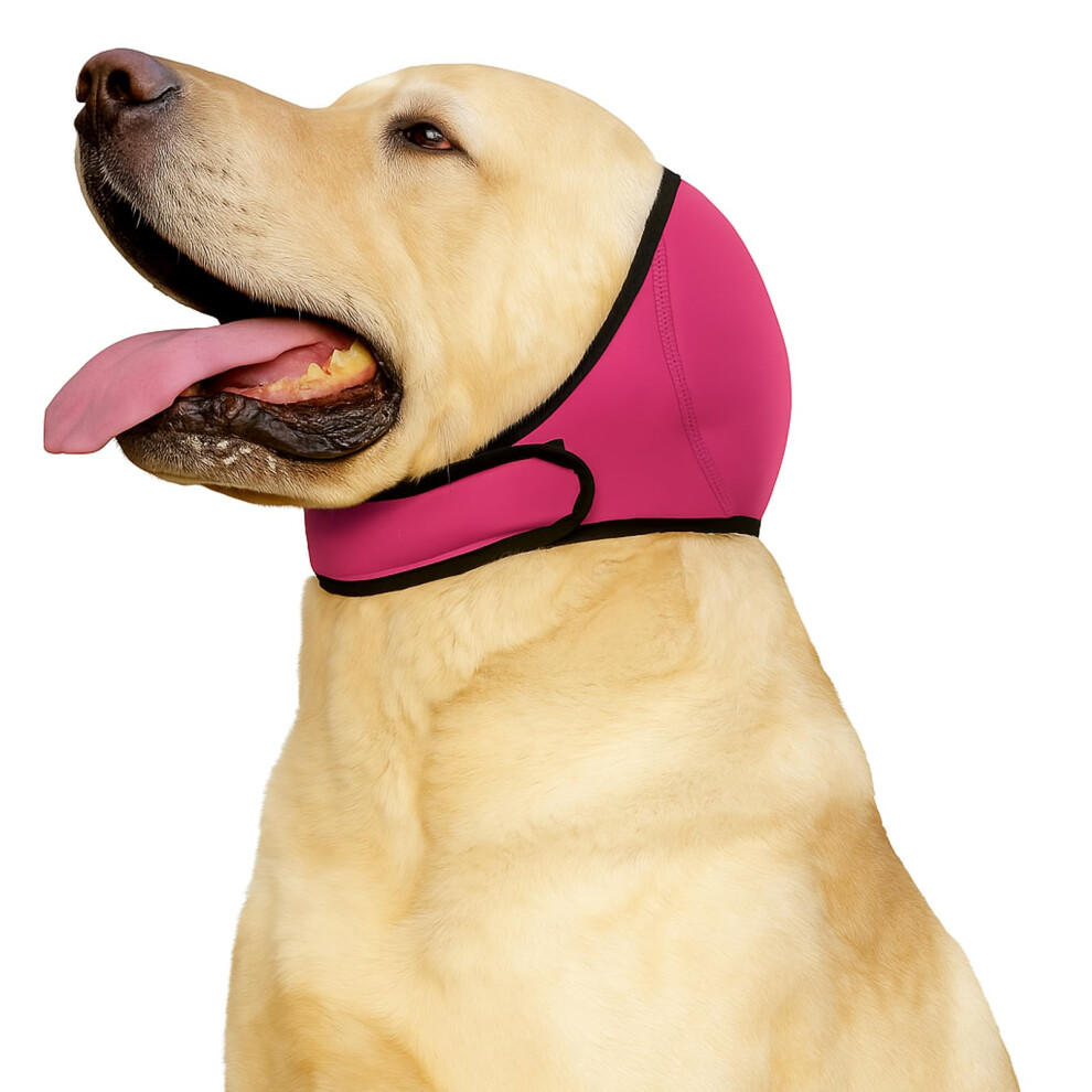 Akoslale Dog Headband & Snood For Anxiety Relief, Calming Ear Wrap For Ear Hematoma Protection, Noise Cancelling Pet Hat For Grooming, Dryin