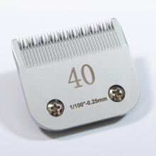 #40 0.25mm Cut Length Dog Grooming Clippers Blade, Detachable Professional Pet Clipper Blades Compatible with Oster/Andis/Wahl KM/Conair A5