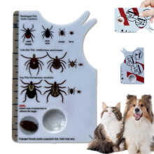 Jinjiar Ti-ck Card with Magnifying Glass,Ti-ck Card for Humans,Ti-ck Remover for Dogs and Cats,Easy Removal of Ti-cks,Portable Ti-ck Remover