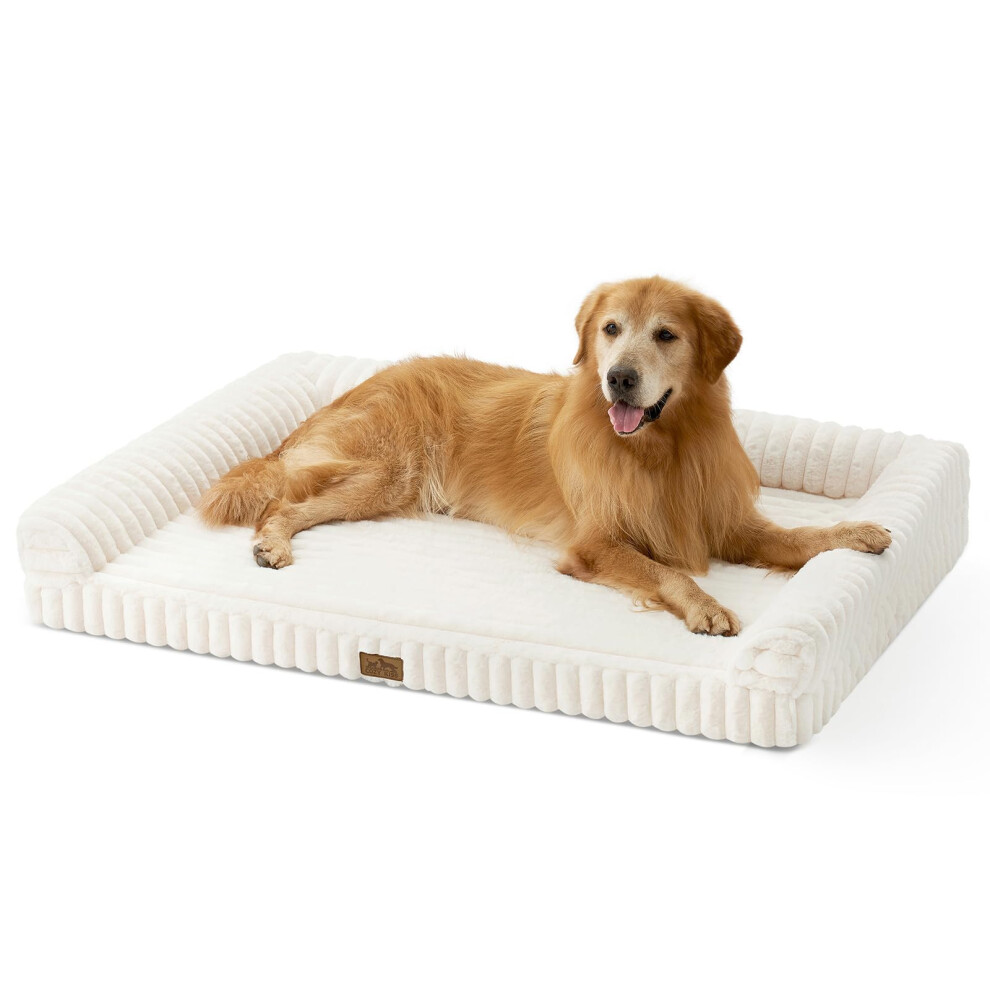 Cozy Kiss Orthopaedic Dog Bed For Extra Large Dogs 120X88x17cm – Washable Dog Sofa With Egg-Crate Foam, Ergonomic Pet Couch, Removable Water