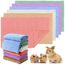 6Pcs Guinea Pig Fleece Blanket, 23 x 15In Guinea Pig Bedding, Reusable Hamster Cage Liners Washable Pet Pee Pad Small Animal Sleep Mat Pad C