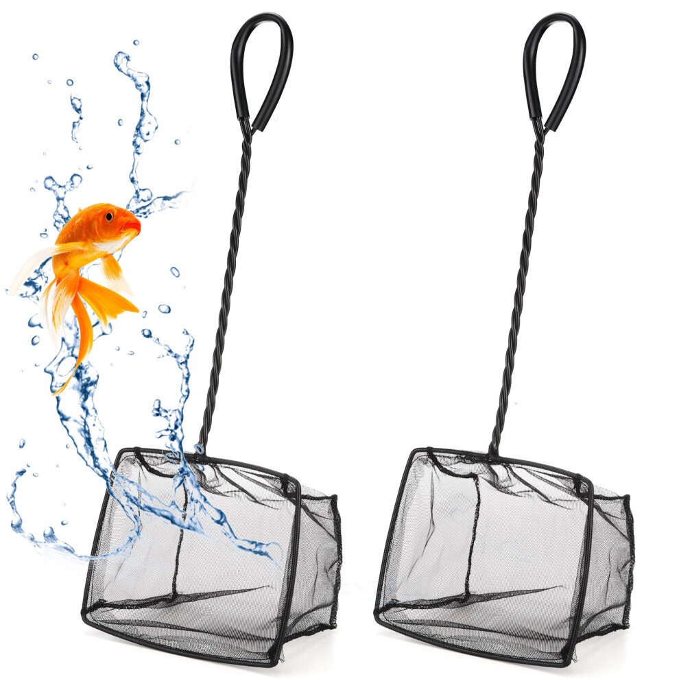 Photos - Aquarium Decoration Filhome 2 pcs Aquarium Net, Multi-Size Fine Mesh Aquarium Fish Net, Small Net with Long Plastic Handle for Fish Tank (6 inch