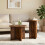 VidaXL vidaXL Side Table Set with Storage 2 pcs Smoked Oak Engineered Wood 4