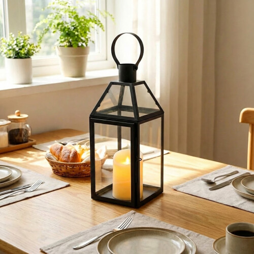 Candle Lantern 34cm High Metal Garden Lantern 2