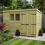10 x 7 Pent Shed Tanalised (Double Door, With Windows) 1