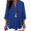 Shirts for Women Oversized Spring Side Button Down long-Blue M 1