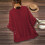 Shirts for Women Oversized Spring Side Button Down-Burgundy S 6