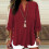Shirts for Women Oversized Spring Side Button Down-Burgundy S 7