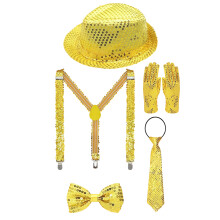 3/4/5/6Pcs Dance Star Costume Hat Suspenders Bowtie-Set 8
