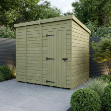 10 x 7 Pent Shed Tanalised (Single Door, No Windows)