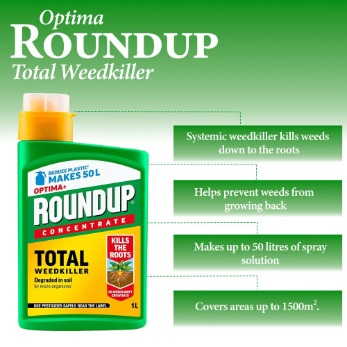 Roundup Roundup Optima Plus Total Weedkiller 1L 1