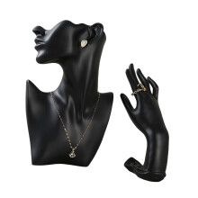 Artistic Resin Jewelry Display Stands Set Of-Black Lianhuashou