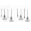 4 Pcs Crystal Pull Chains Ceiling Fan Chain Extension Fan Pull Chain Pendant 50cm Ceiling Fan Chain Extender Ornament 1