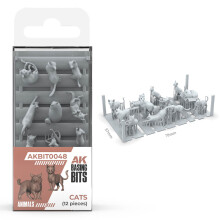 AK Interactive Cats Diorama & Basing Bits - 12 pieces BIT0048