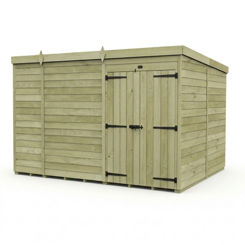 9 x 8 Pent Shed Tanalised (Double Door, No Windows) 1