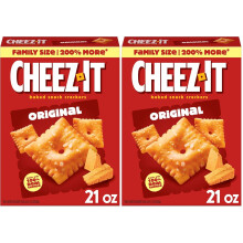 Cheez-It Cheese Crackers, Baked Snack Crackers, Lunch Snacks, Original, 21oz Box (1 Box) (Pack of 2)