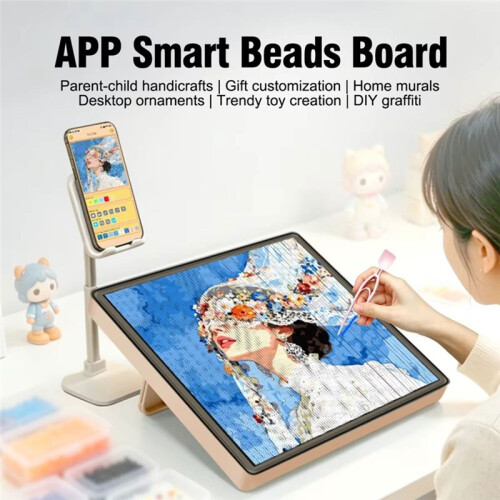 Electronic LED Fuse Beads Fused Pegboard DIY  APP Control Large Square Beads Board for Birthday Gift 2