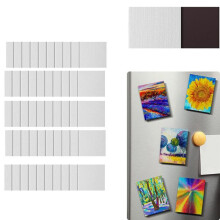 25 Pcs Magnetic Painting Canvas Panel Magnetic  Canvas Boards Canvas Blank Canvases for Painting Art Gift DIY Decor
