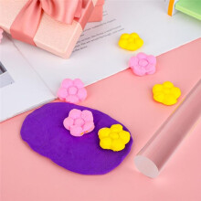 2Pieces Polymer Clay Roller Tools Acrylic Round Tube Roller Acrylic Rod Clay Rolling Pin with Thick Ring Kit DIY Polymer