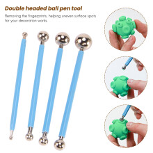 14PCS Polymer Pottery Clay Sculpting Modelling Sit Stylus Nail Art Dotting Tools Rubber Tipped Ceramic Carving Kit for DIY Painting Rocks