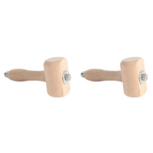 2X Wooden Mallet Leathercraft Carving Hammer Sew Leather Tool Kit (Wooden)