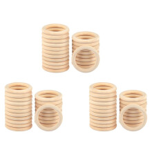 90Pcs 70mm Wood Rings,Wooden Ring Wood Circles for DIY Crafts, Macrame Plant Hanger,Ornaments and Jewelry Making