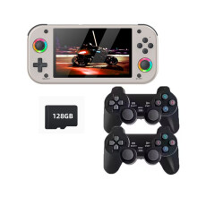 M26 Retro Handheld Game Console with 1Pair Handle 5.1Inch 128GB Open Source Pocket Video Player Support 30+ Simulators B