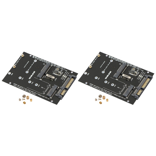 2X M.2 NGFF MSATA SSD para 2,5 Polegadas  3.0 Adaptador 2 em 1 Placa Conversora para PC Laptop