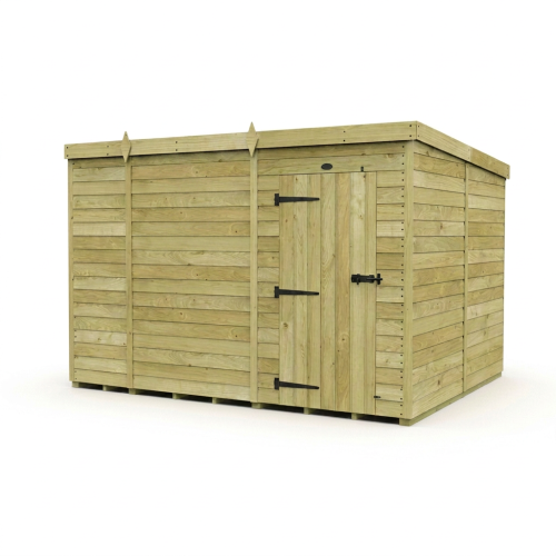 9 x 8 Pent Shed Tanalised (Single Door, No Windows) 1