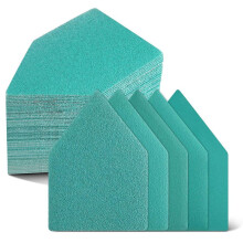 50PCS Detail Sander Sandpaper Compatible with M12-Sanders, 80,120,150,180,240 Grit (10 of Each) Triangle Sanding Sheets