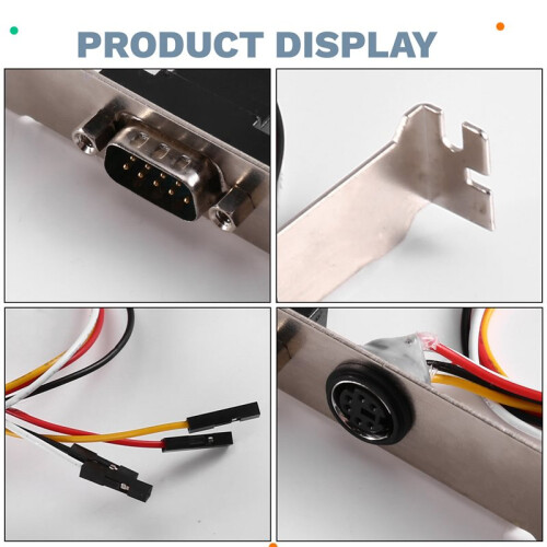 Cabo de Conexão PS/2 para Teclado e Mouse da Placa-Mãe 586 com Defletor para Porta com/Serial 1