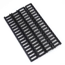 8 PCS Polymer Soft Easy Install Leiter, 18 SteckpläTze, Schwarz