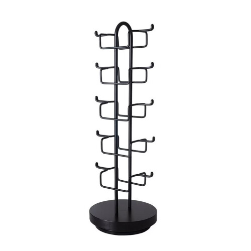 5-Compartment Base Storage Rack Black