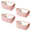 4 Pack  Medium Storage Basket Light  Ribbed Corduroy Fabric Storage Bins with Handles Fabric Organizer Cubes 1