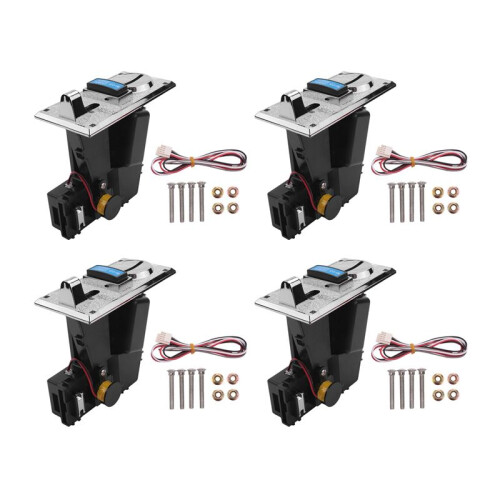 4X Multi Coin Acceptor Electronic Roll Down 4P Port Electronic Coin Selector Vending Machine Arcade Game Ticket