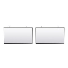 2X Portable Projector Screen for Home Theater Outdoor HD White Foldable Anti-Crease (72Inch)