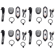 4X Bike Turn Signals Remote Control Bicycle Direction Indicator MTB LED Rear Light USB Rechargeable Cycling Taillight