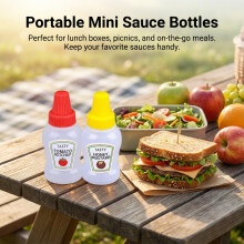 (tomato sauce) 2Pcs 100ml Leak-Proof Sauce Bottles