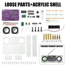 Kit de Soudure pour Radio FM 87,5 MHz-108 MHz avec Affichage Numérique à Tube - Kit Électronique DIY pour Apprendre à Souder