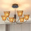 6pcs Natural Rattan Bell Lamp Shades 5