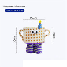 Cute Cup Storage Basket Funny Organizer Box with Handles Laundry Cases Shopping Toys Baskets Girls Gift Home Deco,
