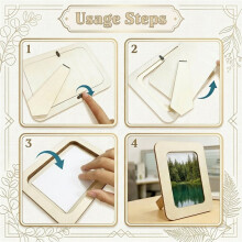 16 Pack Unfinished Wooden Picture Frames Bulk 4x6 Inch DIY Wood Frames for Kids & Adults