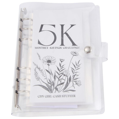 Envelope Challenge Binder Savings Binder for Save 5K with Cash Envelopes for Budget Planning 1