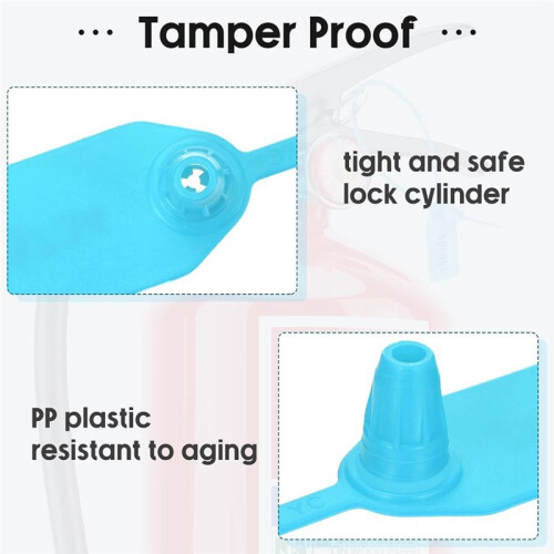 1000 Pcs Plastic Tamper Seals Fire Extinguisher Tags Security Tags Seals Safety Numbered Zip Ties Labels Light 2