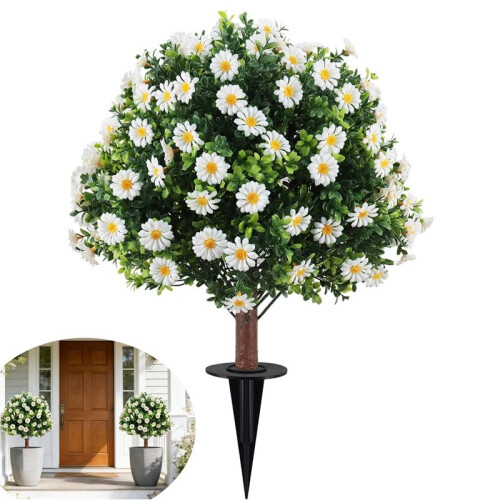 2 Pcs 24" Artificial Topiary  Daisy Flowers 1