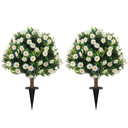 2 Pcs 24" Artificial Topiary  Daisy Flowers