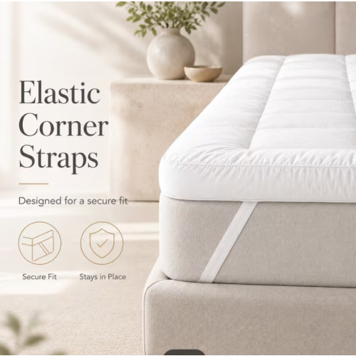 Single Bed Mattress Topper 4 Inch 1000 GSM Microfiber UK 2