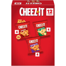 Cheez-It Cheese Crackers, Baked Snack Crackers, Lunch Snacks, Variety Pack, 12.1oz Box (12 Packs)